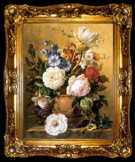 framed  unknow artist Floral, beautiful classical still life of flowers.124, ta009-2